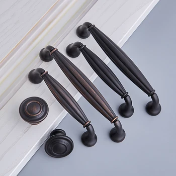 

Retro Vintage 2PCS European Solid Kitchen Cabinet Door Handles Cupboard Wardrobe Drawer Dresser Cabinet Pulls Handles and Knobs