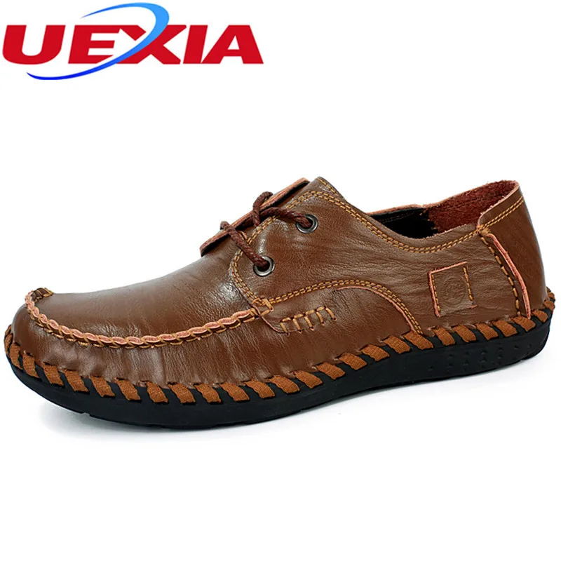 

New Comfortable Handmade Casual Men Shoes Quality Leather Shoes Men Black Flats Driving Soft Leather Loafers Hot Sale Moccasins