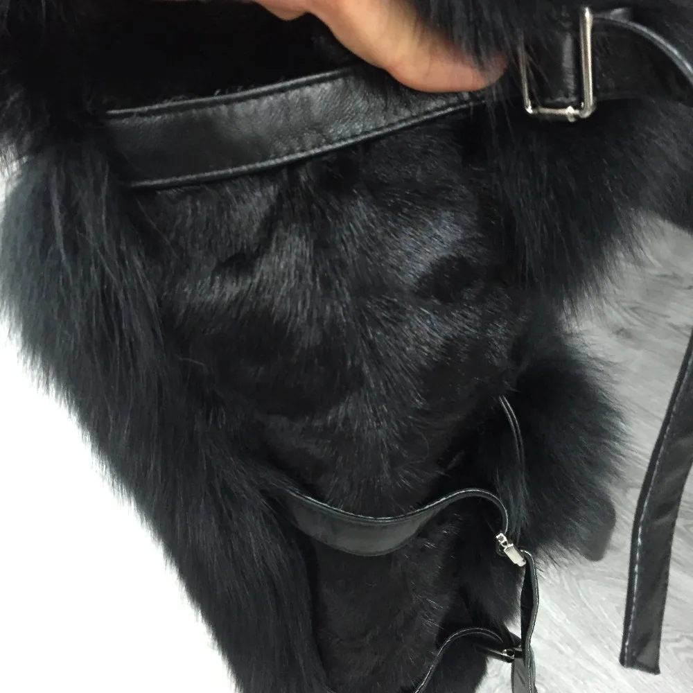 Perfect SQXR FUR Real Fox Fur Vest Women  New Fashion Genuine Fox Fur Coat Gilet  Jacket Winter with mink fur vest 20