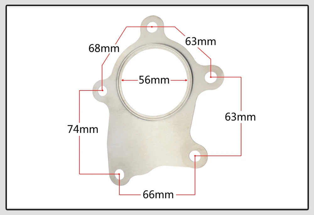 Нержавеющей Steel304 прокладка T3/T4 турборазрядный прокладка A/R.63 разрядки прокладка VR4804