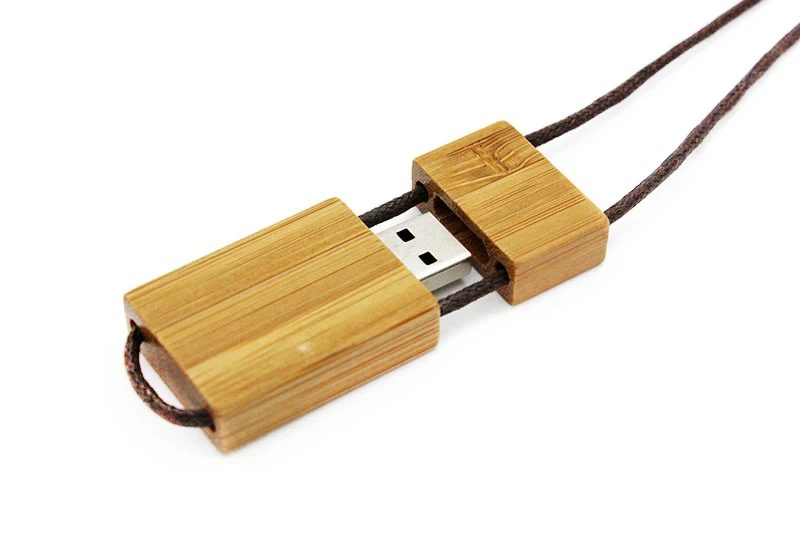 JASTER Lanyard деревянный USB флеш-накопитель Красная деревянная Флешка 4 ГБ 16 ГБ 32 ГБ 64 ГБ 128 г бамбуковая палочка для создания логотипа гравировка свадебные подарки