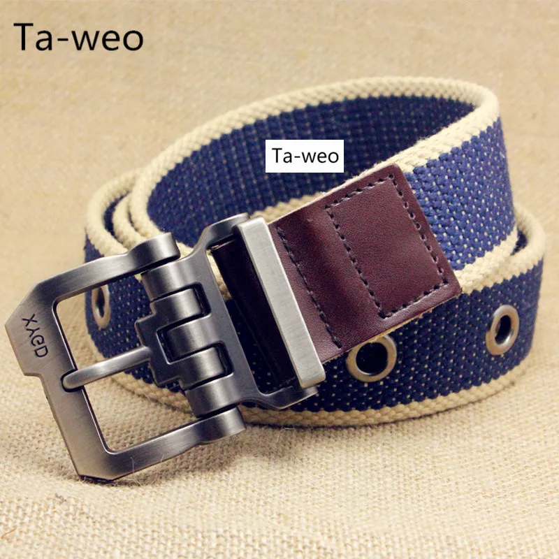 Fashion Casual Men's Canvas Belts For Jeans Pin Buckle Belt For Cowboy