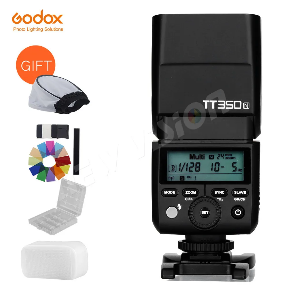 

Godox TT350N 2.4G HSS 1/8000s TTL GN36 Camera Flash Speedlite for Nikon D750 D7000 D7100 D5100 D5200 D5000 D3200 D3100
