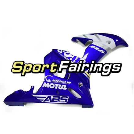 Капоты в комплекте для Yamaha YZF600 YZF R6 03 04 YZF-R6 2003 2004 ABS пластиковые детали для мотоцикла обтекатель Наборы белого и синего цвета GO