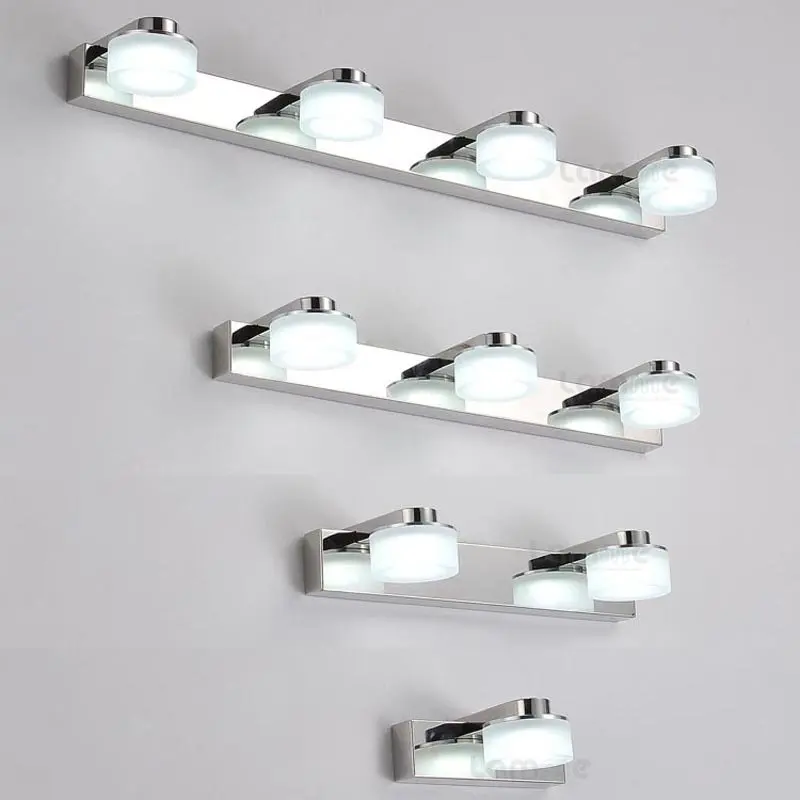 

Modern Round Acrylic LED Bathroom Wall lamp Mirror Front White Wall light Showroom Washroom Wall Lighting Fixtures