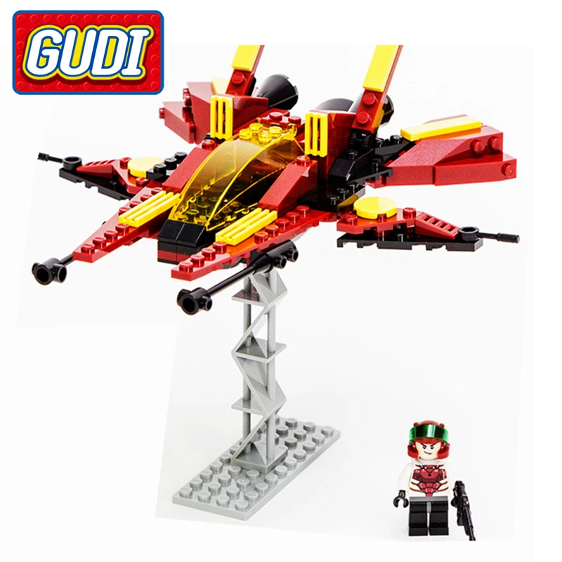 Legoings Starwars GUDI Star Plan Space Fighter 145Pcs Mini Brick Building Blocks Assembled Toy For Children With Legoing Technic