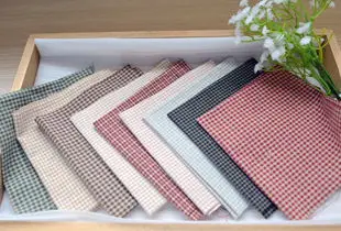 Сделай Сам японская маленькая ткань окрашенная в пряже Ткань для шитья ручная