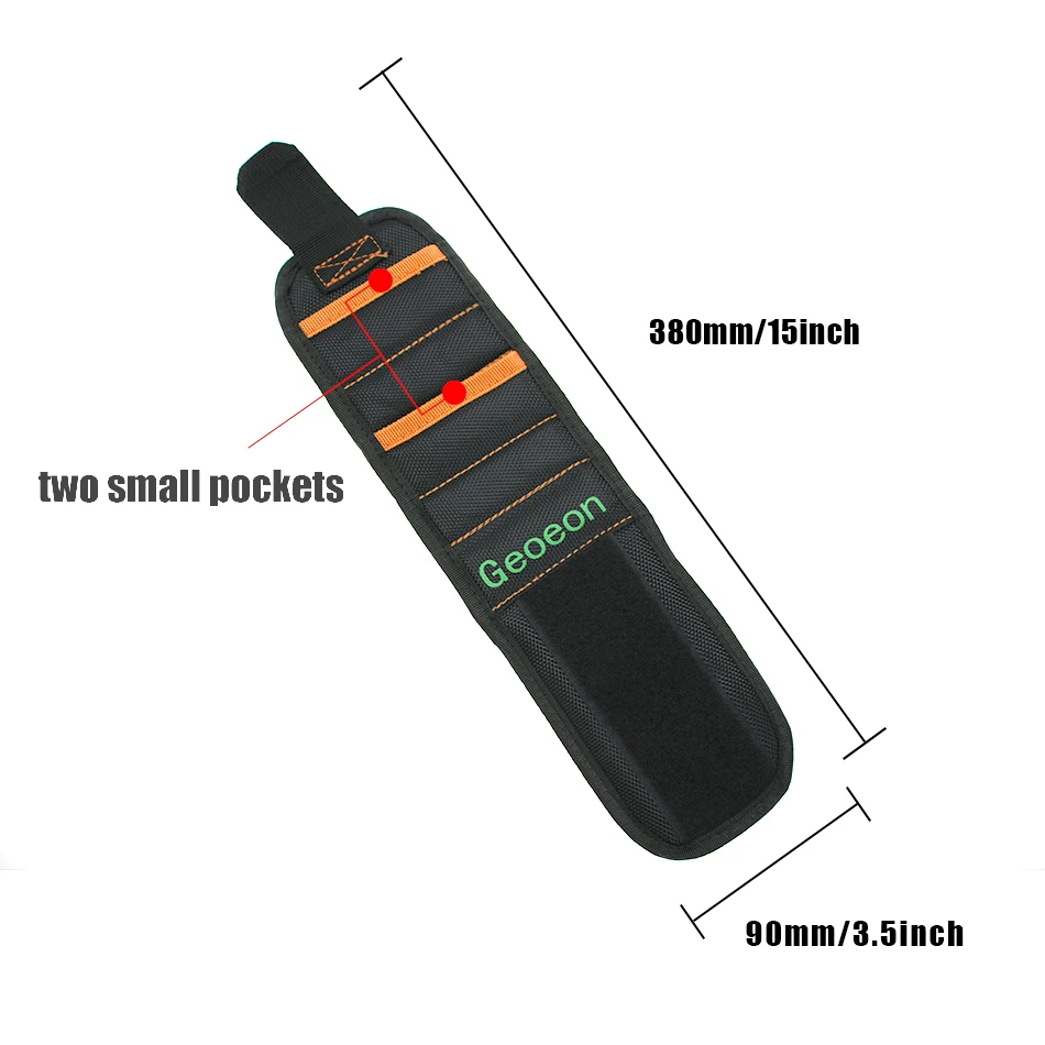 Магнитный браслет Geoeon Многофункциональный портативный инструмент сумка электрика запястье инструмент для удержания винтов, гвоздей, сверл A35