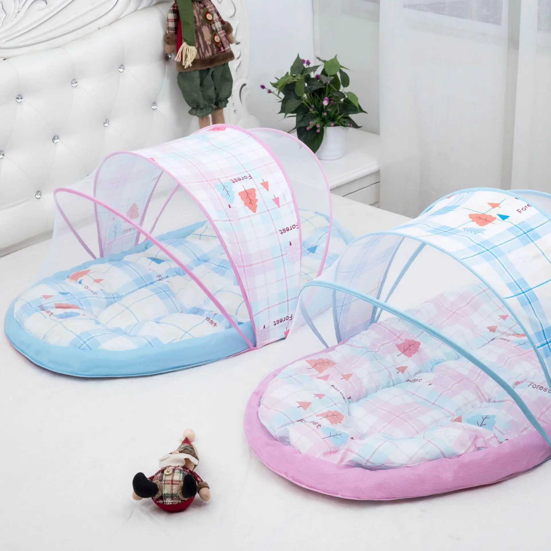3 Piece Portable Crib Baby Bed Travel Cot Mosquito Net Tent Toddler Bed