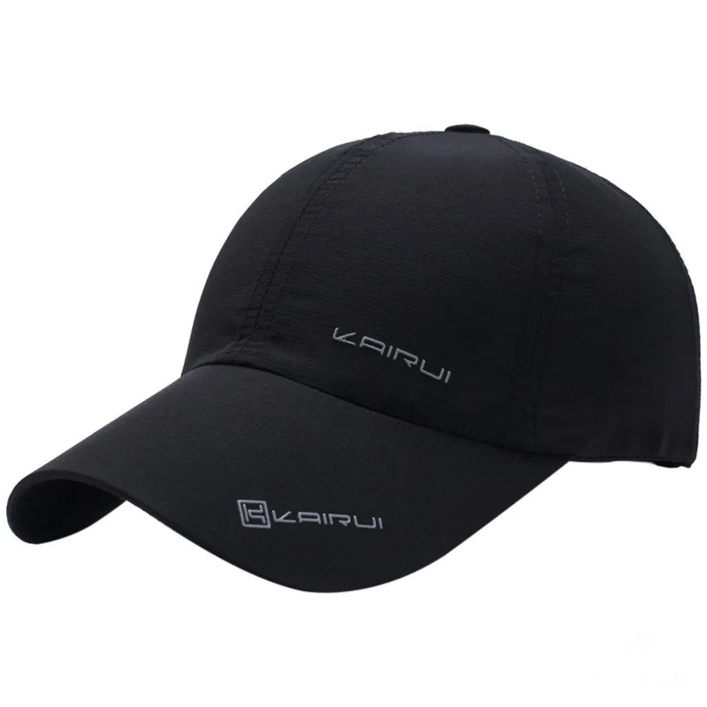 Уличная спортивная Беговая бейсбольная сетчатая шапка мужская летний солнцезащитный щит кепка спортивная шапка s шапки для туризма быстросохнущая ткань 5 цветов# WS - Цвет: Черный
