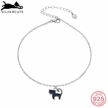 SILVERCUTE подлинное серебро 925 пробы Minimalist для женщин минималистичные летние ювелирные украшения цветок Роза лодыжки браслет SCA6452B