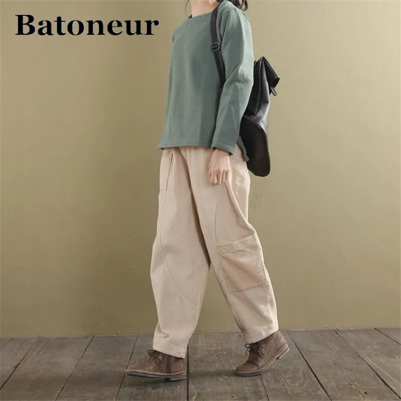 Johnature-Women-Wide-Leg-Pants-Elastic-Waist-2017-Autumn-New-Loose-Brief-Pockets-Women-Trouser-3 (2)