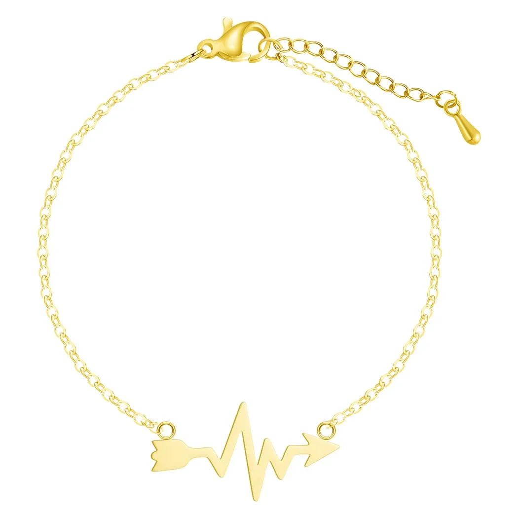 QIMING Heartbeat браслеты с элементами в виде стрел медсестры подарок для врача