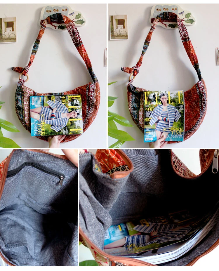 800Hippie Crossbody Bag Thai Top Zip Hobo Sling Bag Handmade Hipster Messenger Bag (13)d