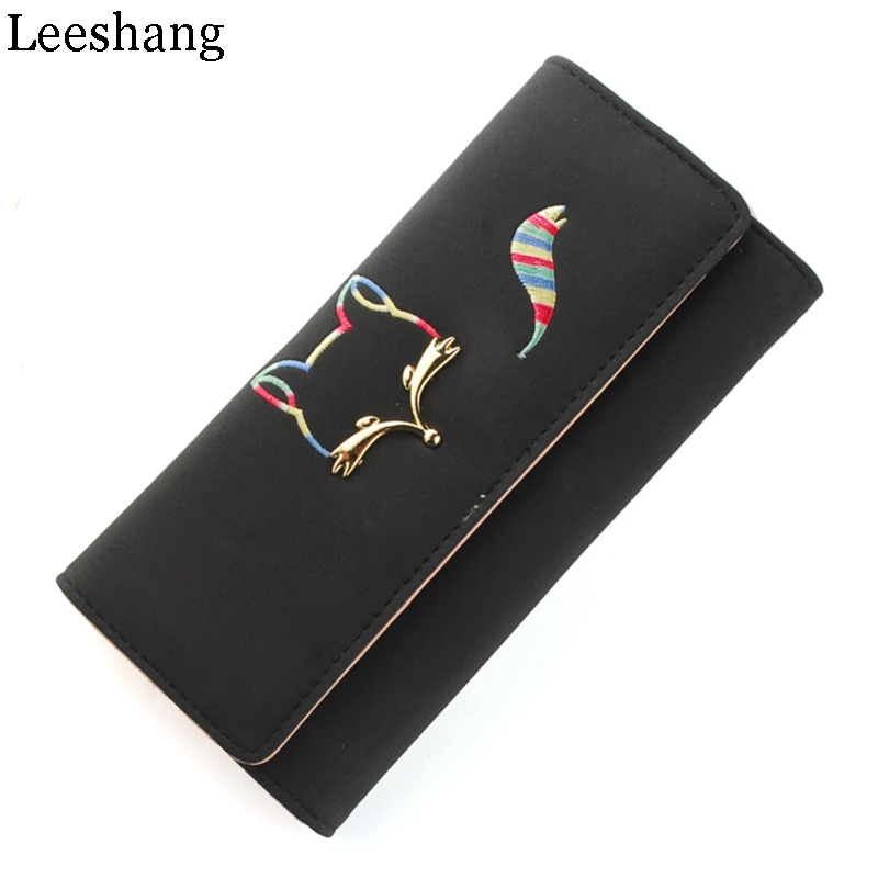 Leeshang 2017 New Design Wallet Women Long Three Fold Clutch Purse