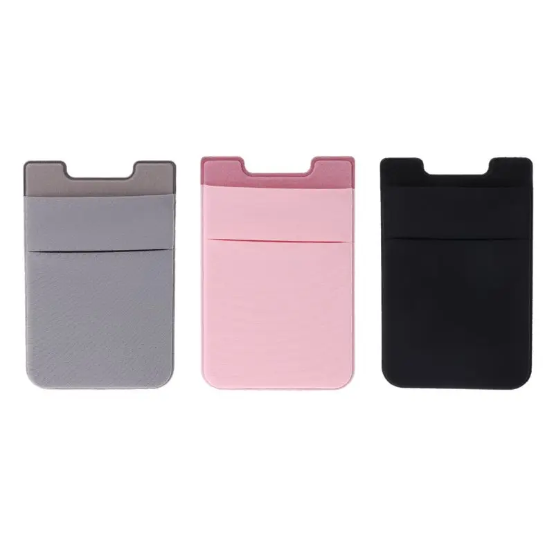 

For Cell Phone Solid Pocket Adhesive Headset Card Holder Case Pouch Sticker Soft
