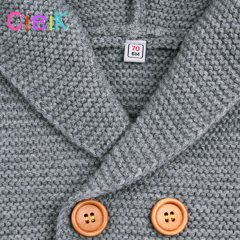 CieiK 2018 New Spring Baby Hooded Outwear Newborn Boys Jacket Rabbit Cute Infant Knitted Infant Girls Clothes Kids Winter Coats (30)