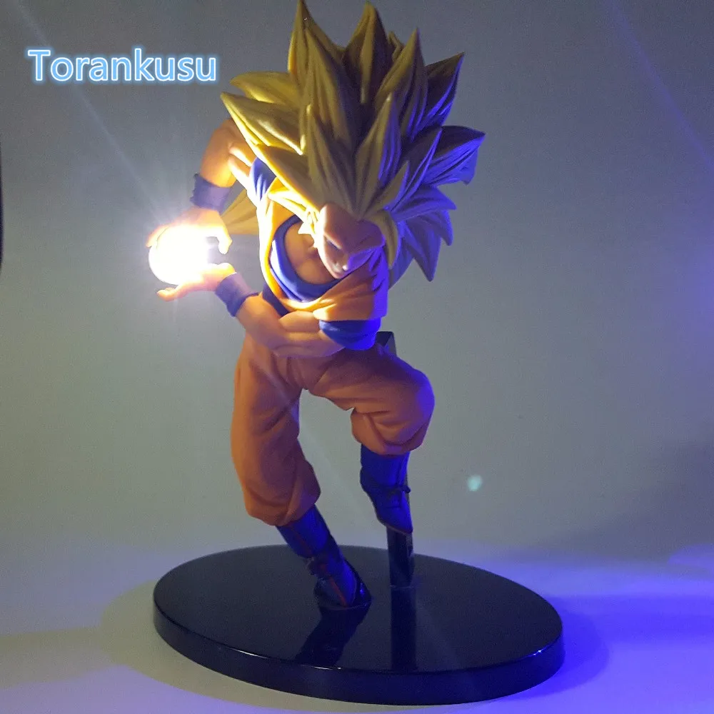 Dragon Ball Z фигурку Сон Гоку камехамеха светодиодные DIY Дисплей игрушка esferas дель