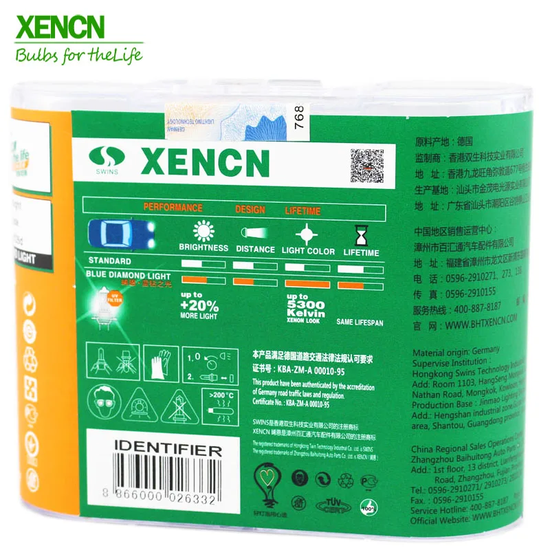 XENCN H7 12 в 100 Вт 5300K синяя Алмазная фара для внедорожника Автомобильная высокой