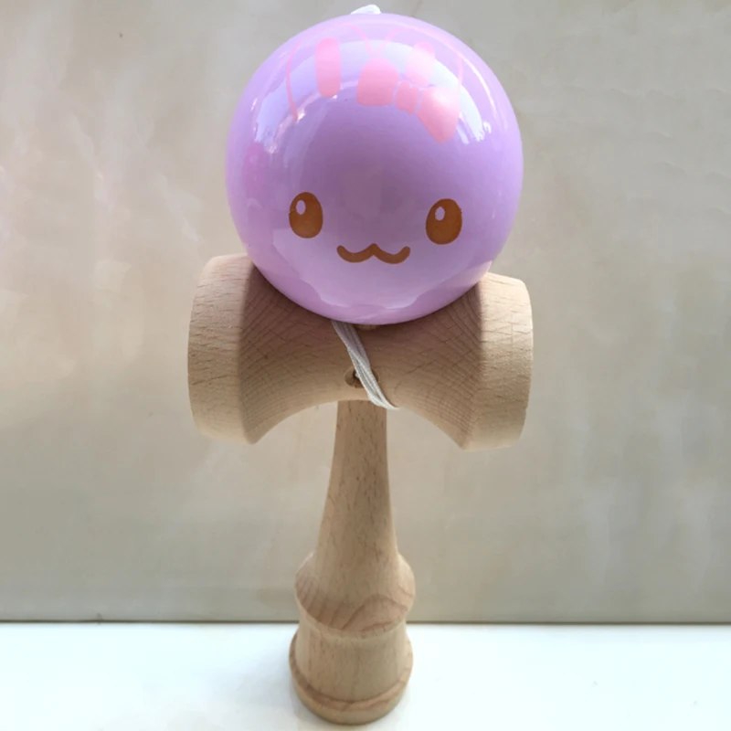 18X6X7 см, мультяшный шар Kendama, деревянные игрушки, умелые игры для жонглирования, мяч для спорта и отдыха, игрушки из искусственной кожи, игрушки для взрослых и детей