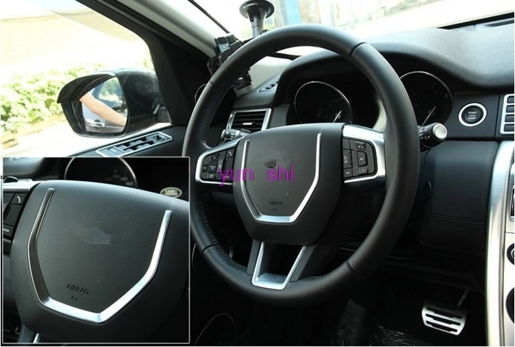 ABS Chrome Car Steering Wheel Sequins Decoration Interior Modified Stickers Car-styling For Land Rover 2015-16 DISCOVERY SPORT