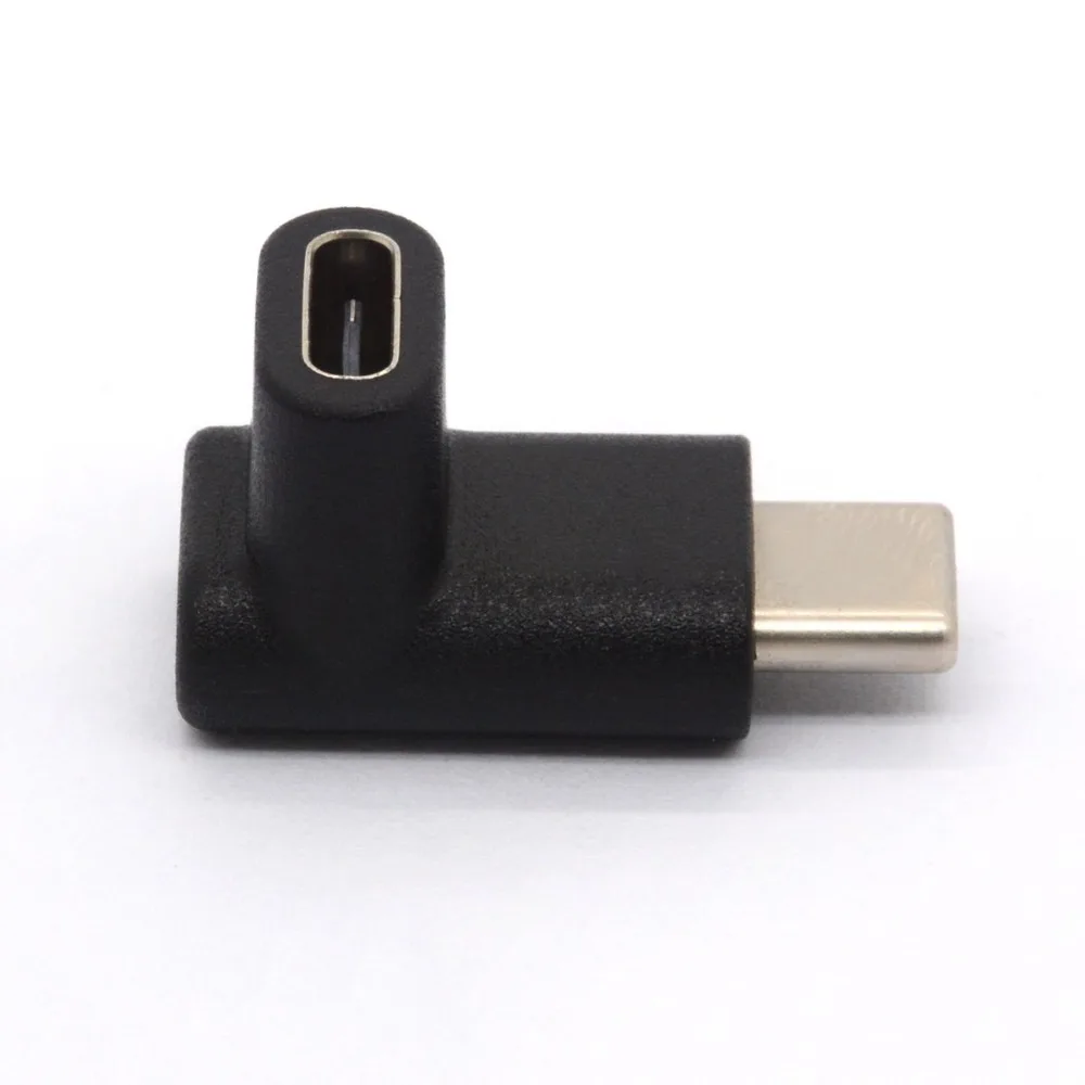90 Degree Type C Adapter, USB C Male to Female Adapter Upward and Downward Angled USB-C Adaptor USB 3.1 Type-C Connector