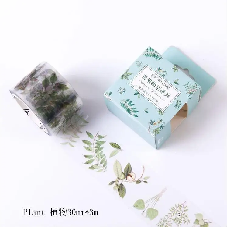 

Fresh green plant/dry flower/leaf/strawberry/Iris cute Decoration Washi Tape DIY Planner Diary Scrapbooking Masking Tape Escolar