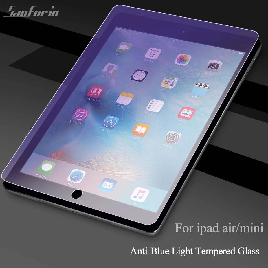 Anti Blue Light Tempered Glass For Apple iPad Air 1 2 Mini 3 4 2017 2018 Pro 9.7 10.5 iPad pro
