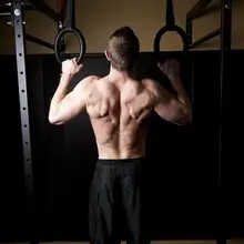 None 1 пара гимнастическое кольцо ABS фитнес тренажерный зал кольцо с нейлоновым ремешком противоскользящие для фитнеса тренировки