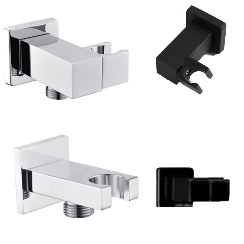 Billig Kostenloser versand Soild Messing Handheld Dusche Spray Kopf Halter Halterung Wand Halterung für Bad Hand Sprayer Poilsh Chrom oder Schwarz