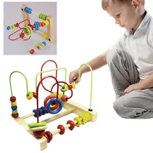 Nuevo Aprendizaje Mover Cuentas de Madera Redonda Kawaii Juguete de Desarrollo Juguete De Juegos para Niños Juguetes Para Niños Pasatiempos M09