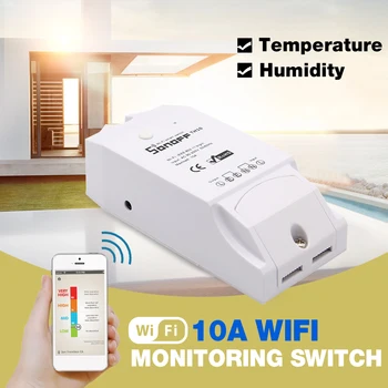 

Newest SONOFF TH10/TH16 Temperature Humidity Monitoring Switch Wifi Smart Home Switch Remote Control for Smartphone