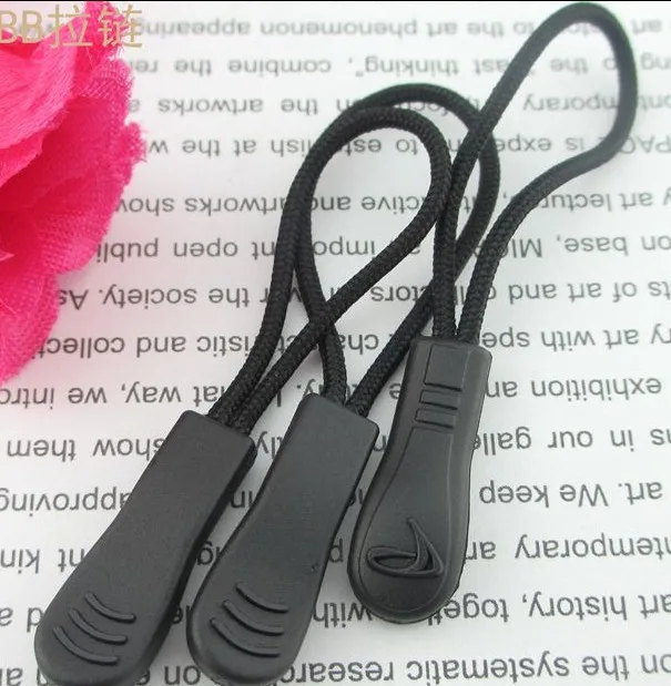 30 pcs/lot waterproof Plastic Zipper Pull Cord*Zip Puller*Zip Fastener