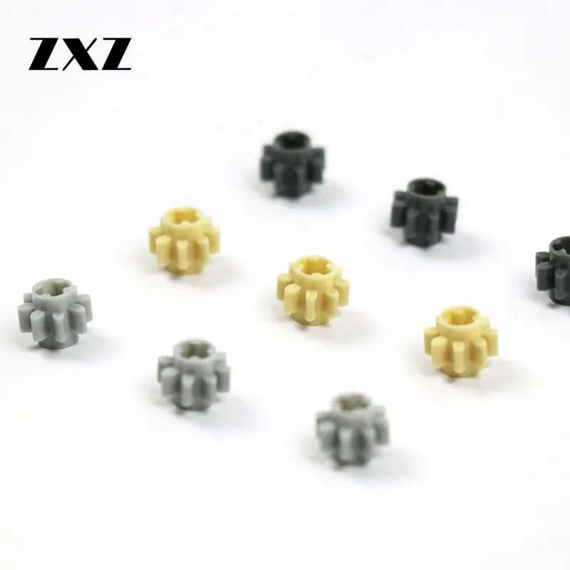 100 шт./лот Technic Gear z8 строительные блоки кирпичи совместимы с Legoes 3647 части обучающие