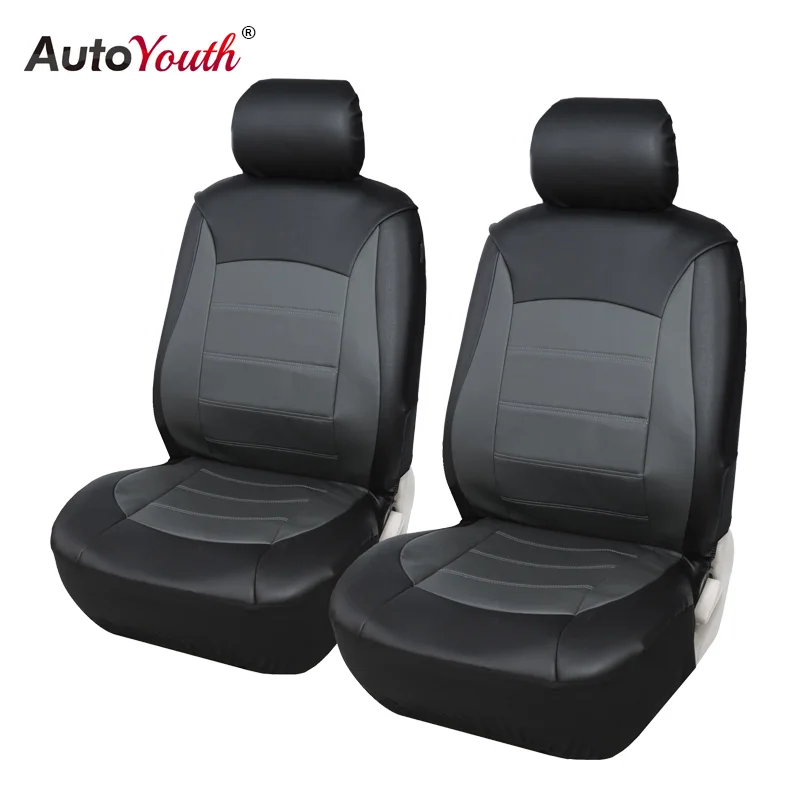 

PU Leather Seat Protector Universal Car Seat Covers Full Set Automotive Seat Covers Universal for toyota lada kalina granta Gray