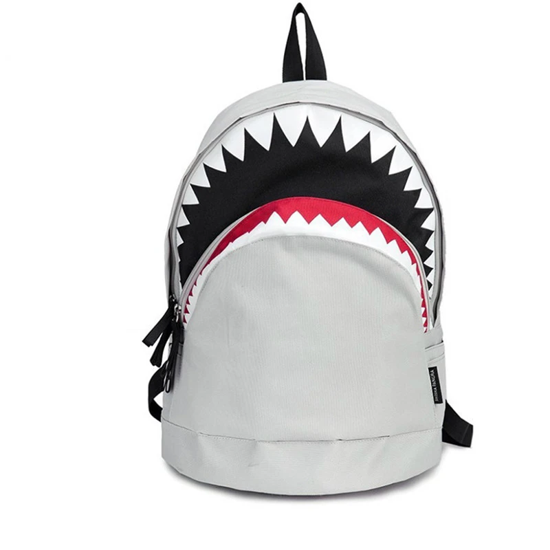 

Cool Book Bag Big Shark Cartoon Backpack Black Bookbags Fashion primary school Backpacks Boys Rucksack Bagpack