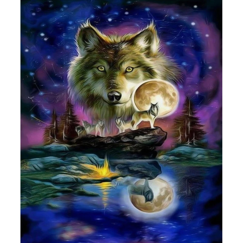 

5D Wolf Pictures home & living diamond painting cross stitch diamond mosaic diamond embroidery painting wall sticker
