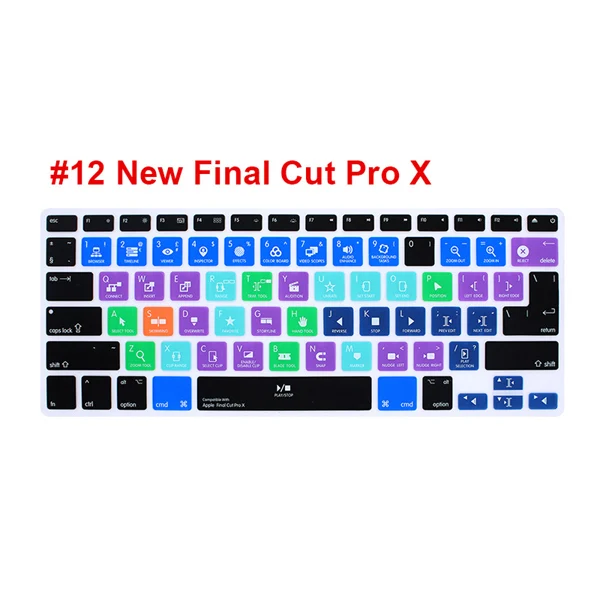 Ableton Live Logic Pro X Avid Pro инструменты ярлык клавиатуры Обложка кожи для Macbook Pro Air retina 13 15 17 - Цвет: New Final Cut Pro X