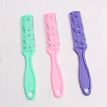 1200 шт. двойными бортами волос Бритва расческа режущий разведение Shaper стрижка Уход за лошадьми Для мужчин Для женщин волос Триммер 6101