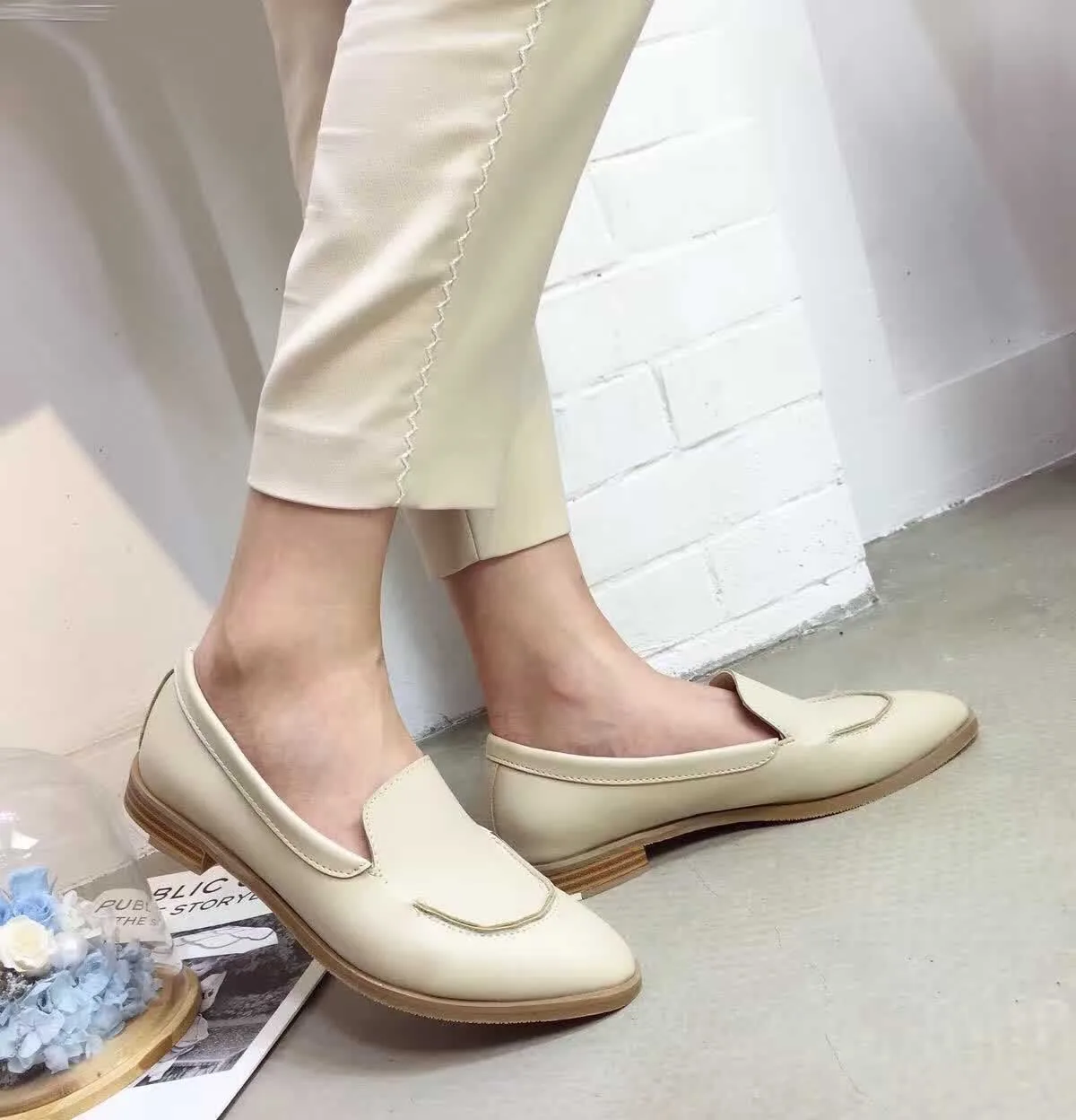 

British Style Women Oxford Shoes 2016 New Casual Pointed Toe Women Flats Shallow Mouth Boat Shoes Zapatillas Mujer
