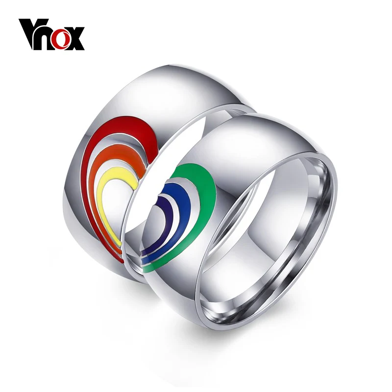 vnox heart rainbow ring gay and lesbian lgbt pride wedding rings uniquechina mainland - Rainbow Wedding Rings vnox heart rainbow ring gay and lesbian lgbt pride wedding rings uniquechina mainland - Rainbow Wedding Rings