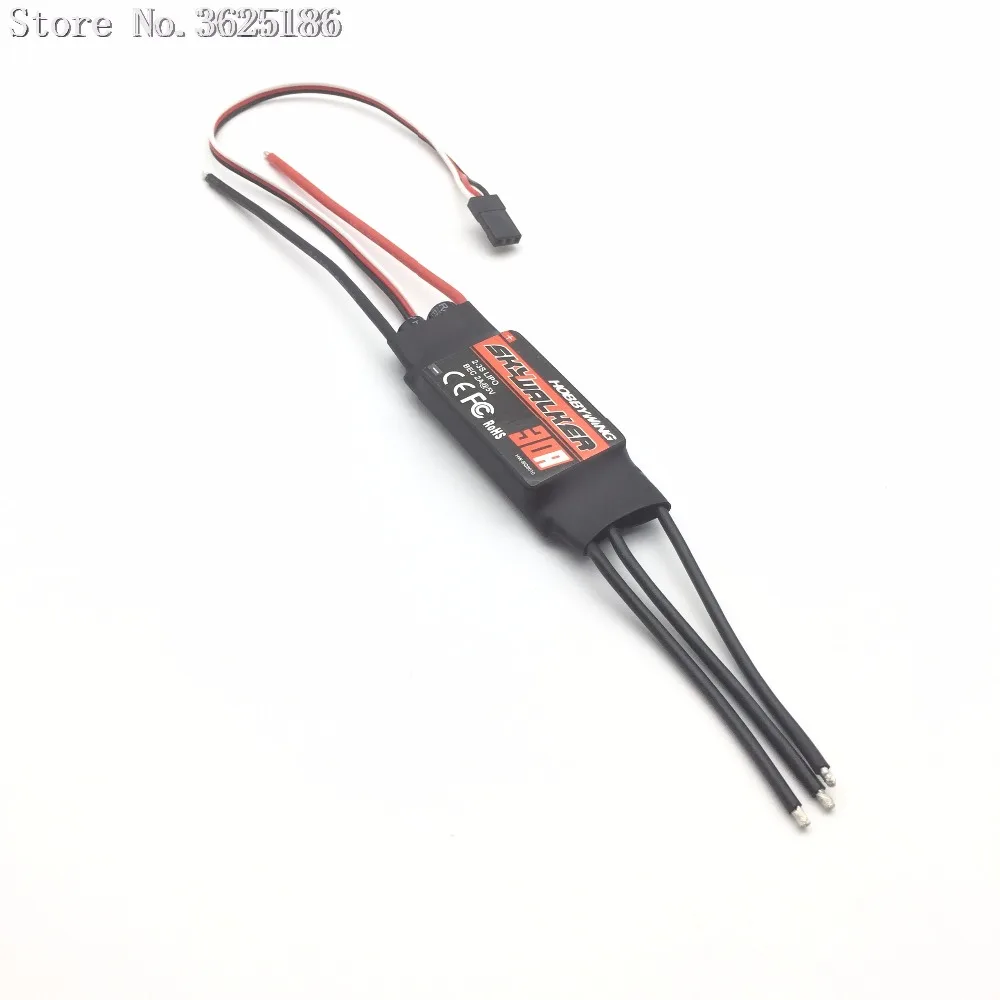 1 шт. Skywalker 12A 20A 30A 40A 50A 60A 80A ESC контроллер скорости с UBEC для радиоуправляемого FPV
