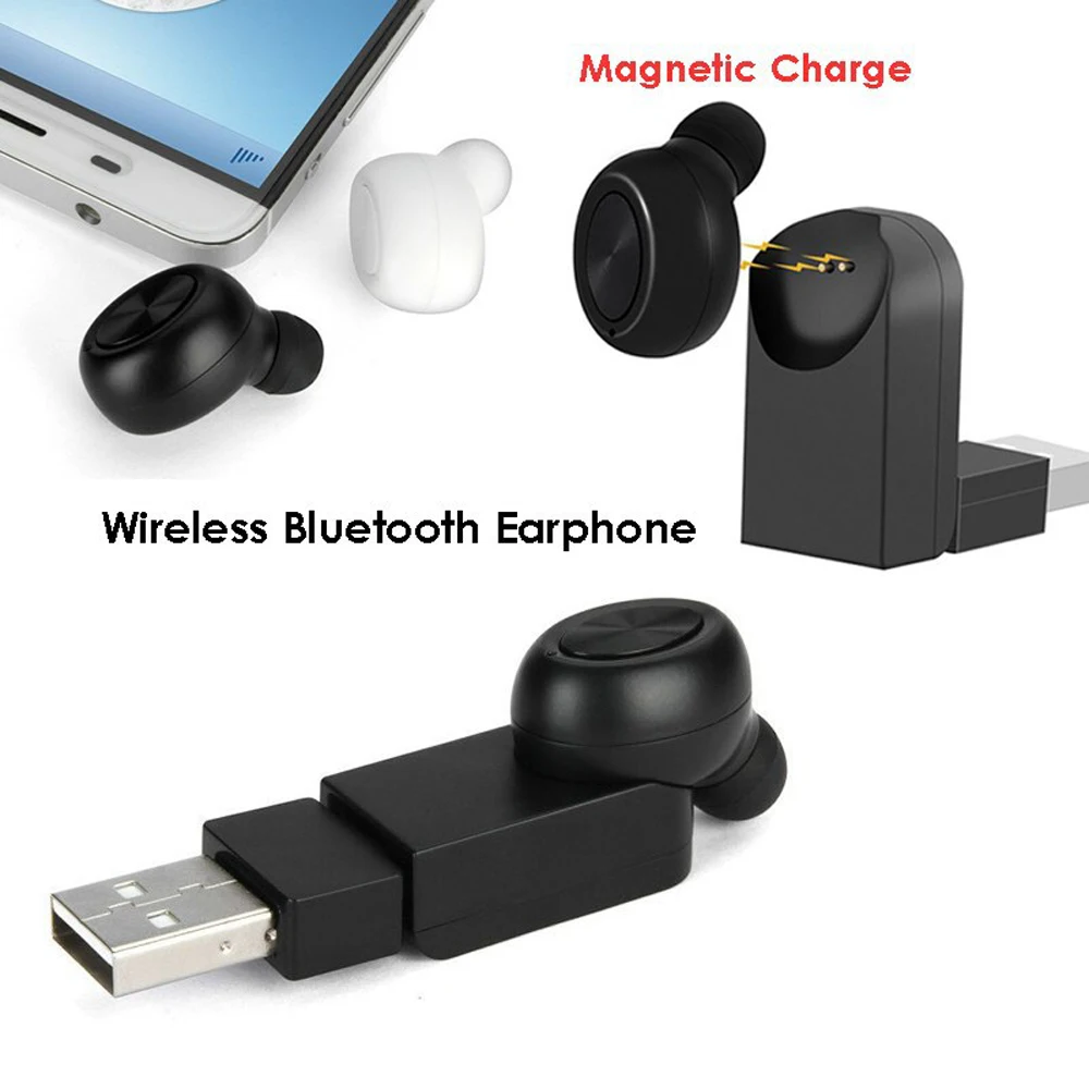 X17 Magnetic Charging Headphone Mini Hands Free Car Earphones Wireless Bluetooth V4.2 Headset In Ear Sport  Earpieces For iPhone (5)