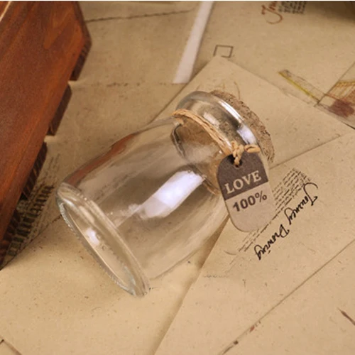 

Lead Free Small Lucky Star Glass Bottle Cork Pudding Gift Bottle Wish Bottle Yogurt Milk Pudding Bottle Glass Party Supplies