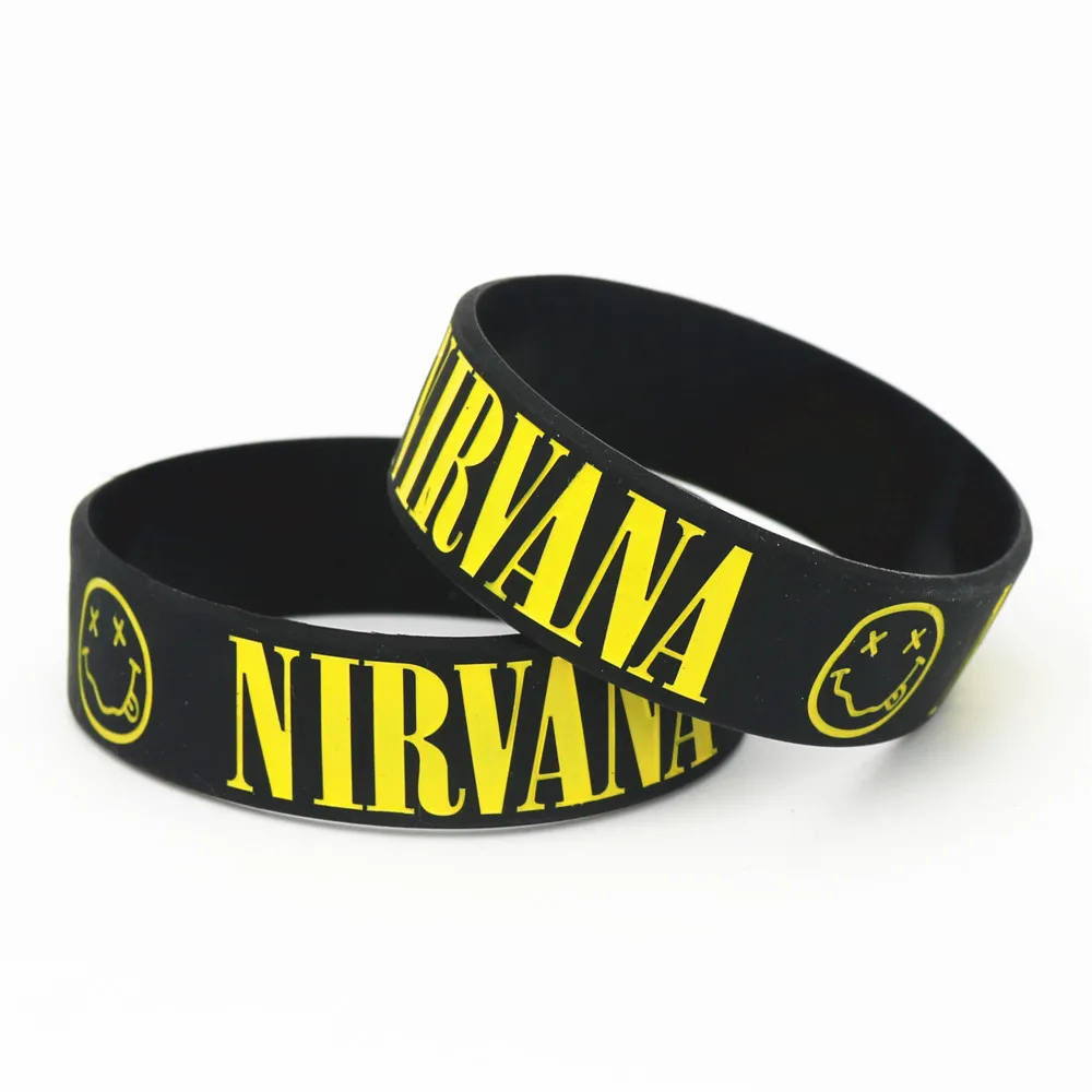 Силиконовые браслеты LUKENI NIRVANA 1 шт. черные широкие силиконовые и для любителей