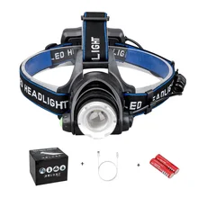 5000лм XM-L T6 светодиодный налобный фонарь с зумом, водонепроницаемый Головной фонарь, фонарик с usb зарядкой, Головной фонарь для рыбалки, охоты