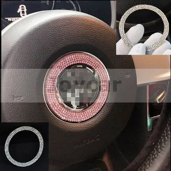 

FOR VW BEETLE STEERING WHEEL DIAMOND DECORATION RING TRIM COVER STICKER CAR ACCESSORIES