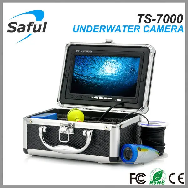 

7 inch TFT color monitor with sun-visor Underwater fishing camera 15m cable HD 800TVL Professional Fish Finder Equipment Kit