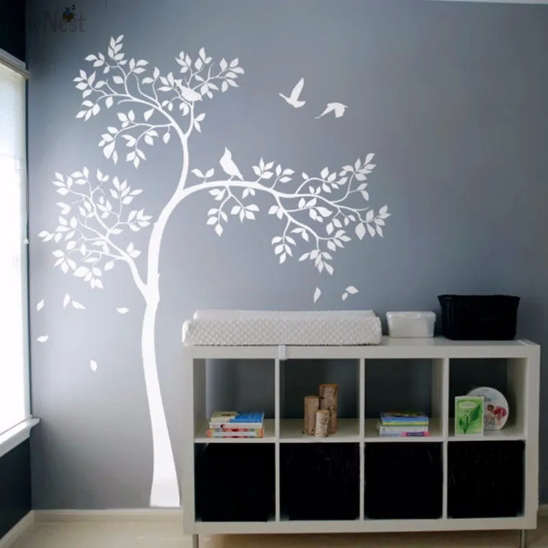 Huge White Tree Wall Decal Vinyl Sticker Birds Baby Nursery Aeproduct Getsubject