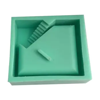 

Silicone Concrete Mold Creative Concrete Square With Stairs Flower Desktop Moss Bonsai Cement Vase Mould DIY Handmade Planter